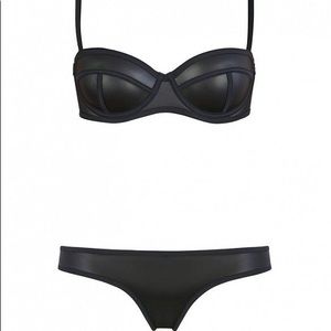 FAUX LEATHER AUTHENTIC TRIANGL BIKINI
